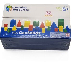 Learning Resources Mini GeoSolids 32 Piece Set LER0913 Ages 5+ New Sealed